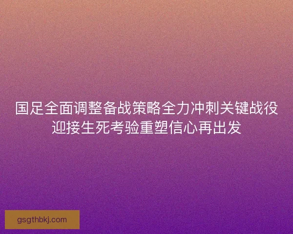 国足全面调整备战策略全力冲刺关键战役迎接生死考验重塑信心再出发 国足全面调整备战策略全力冲刺关键战役迎接生死考验重塑信心再出发
